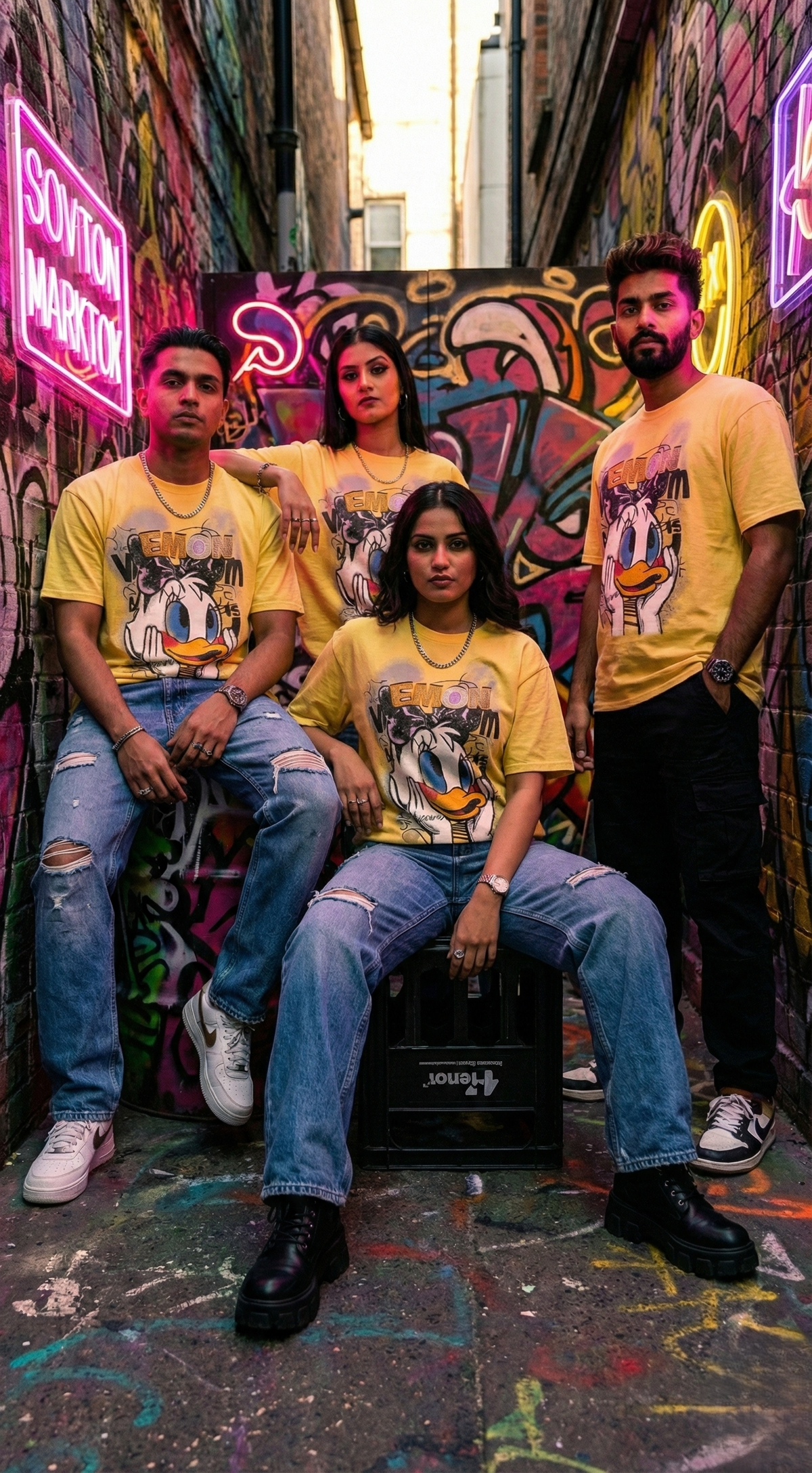 Retro Cartoon Duck Oversized Tee — Vintage Graphic Print — view 9