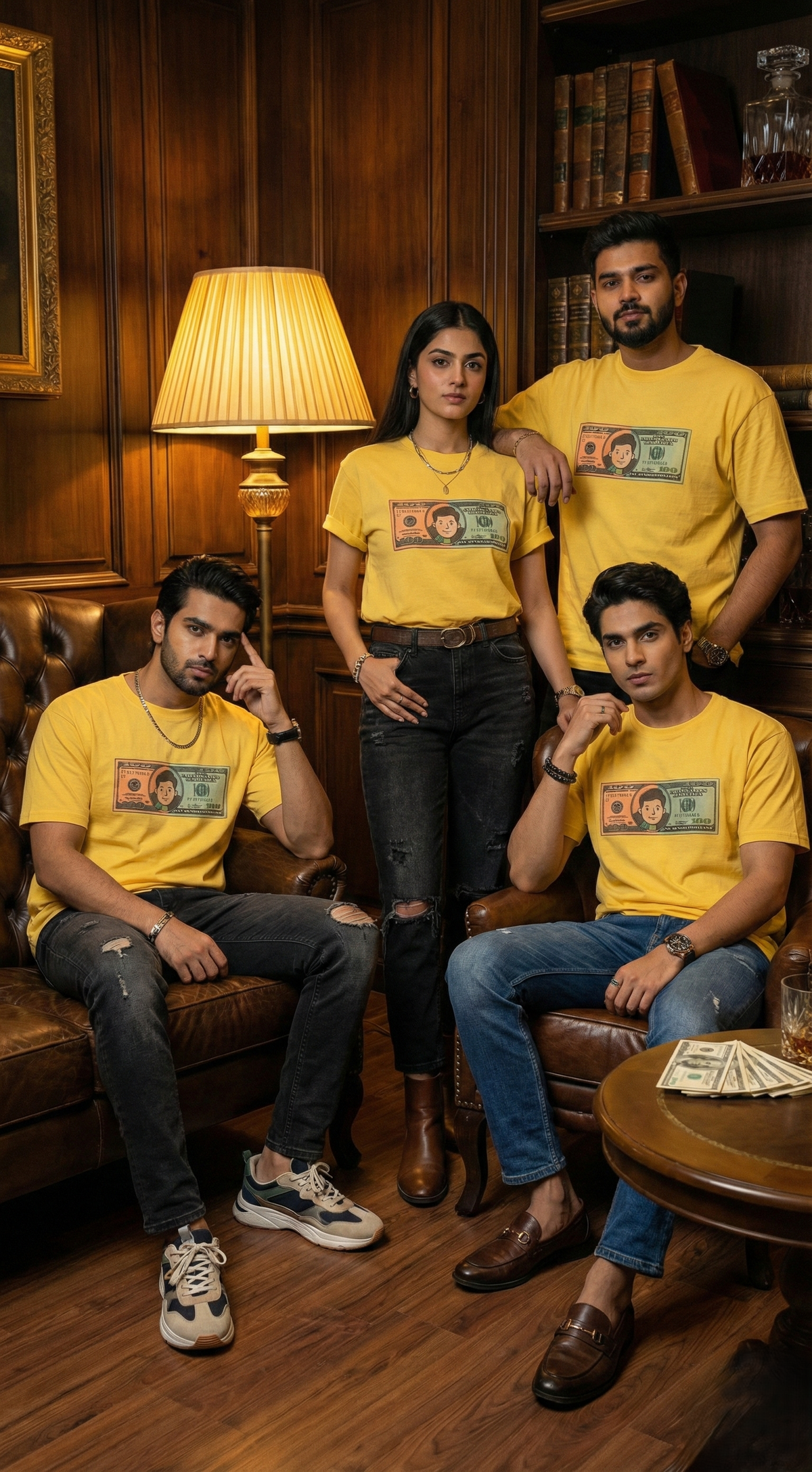 Rich Energy Graphic Oversized Tee — Yellow — view 2