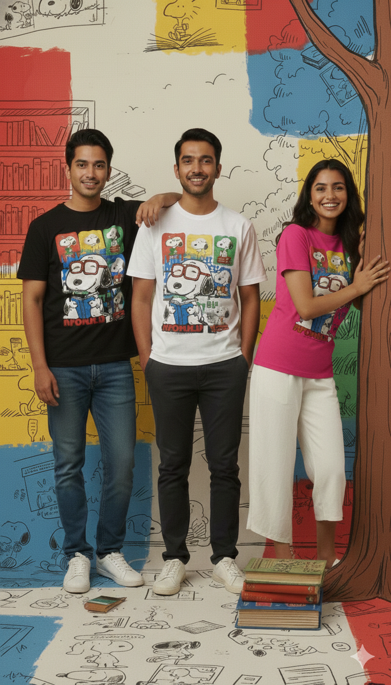 Scholar Dog Oversized Tee — Premium Cotton Drop Shoulder — view 14