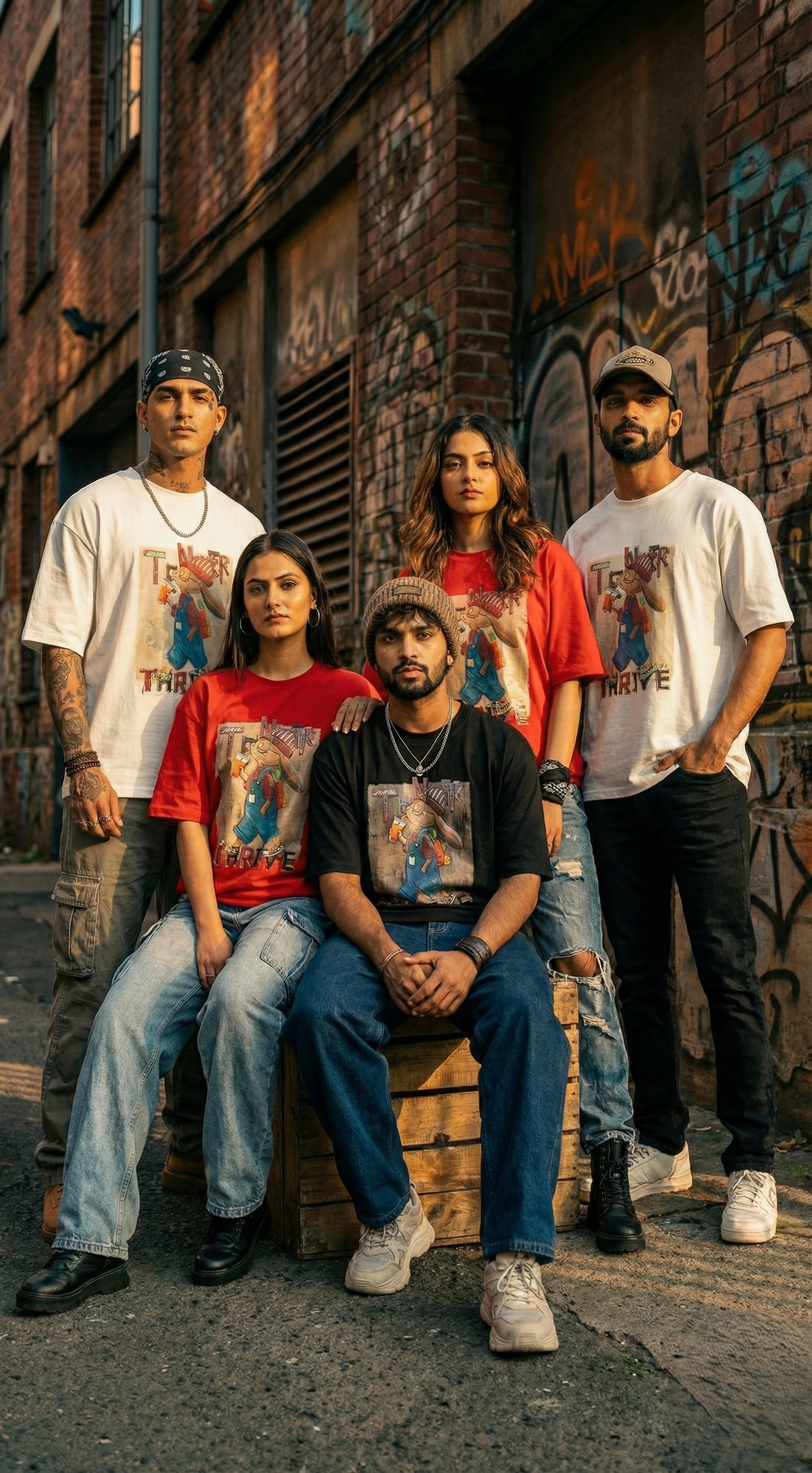 Alley Art Oversized Tee — Premium Cotton Jersey — view 4