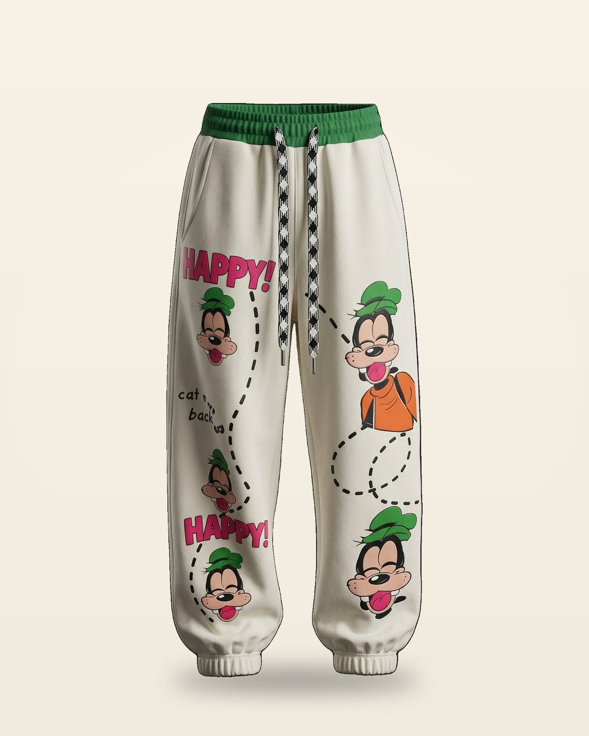 Happy Life Joggers — Relaxed Fit, Elasticated Waist