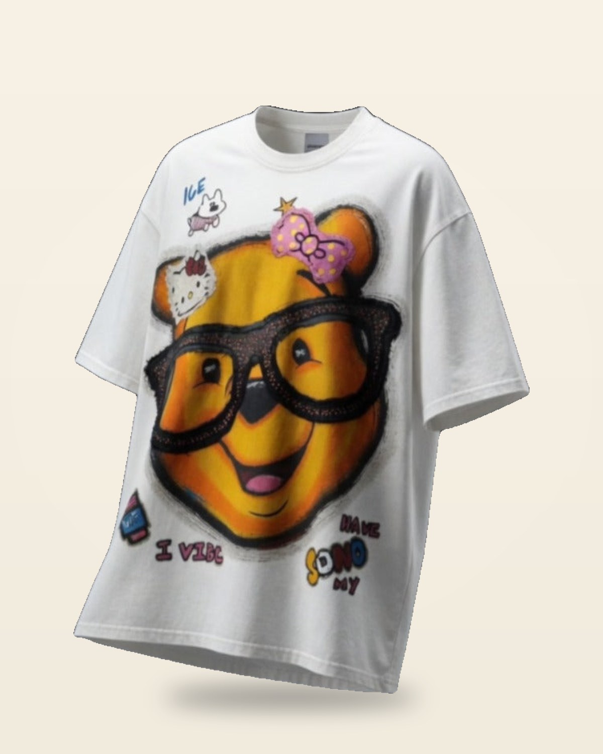 Honey Graphic Oversized Tee — Drop-Shoulder Fit