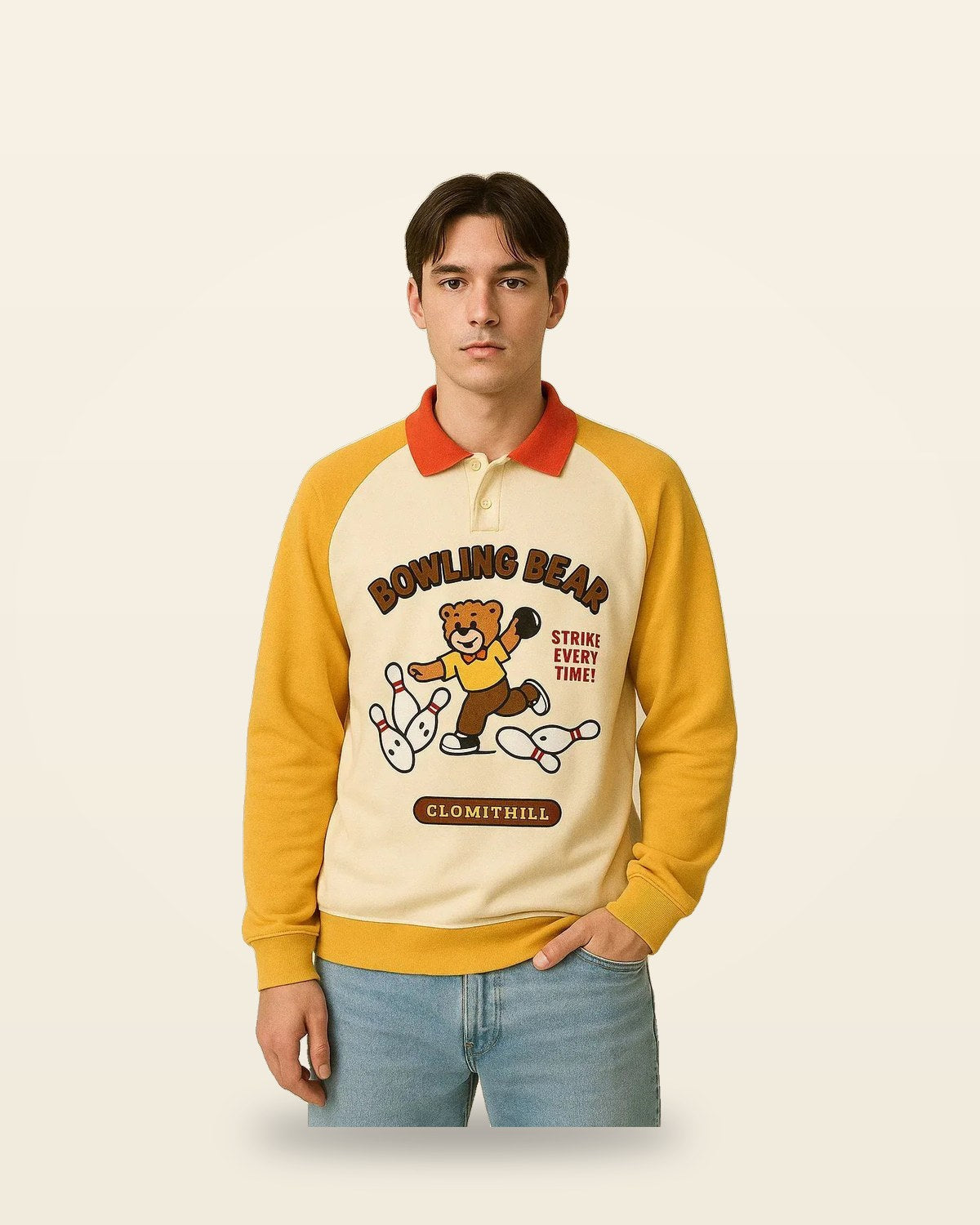 Illustrated Graphic Full Sleeve Tee — Multicolor Bio-Washed Cotton