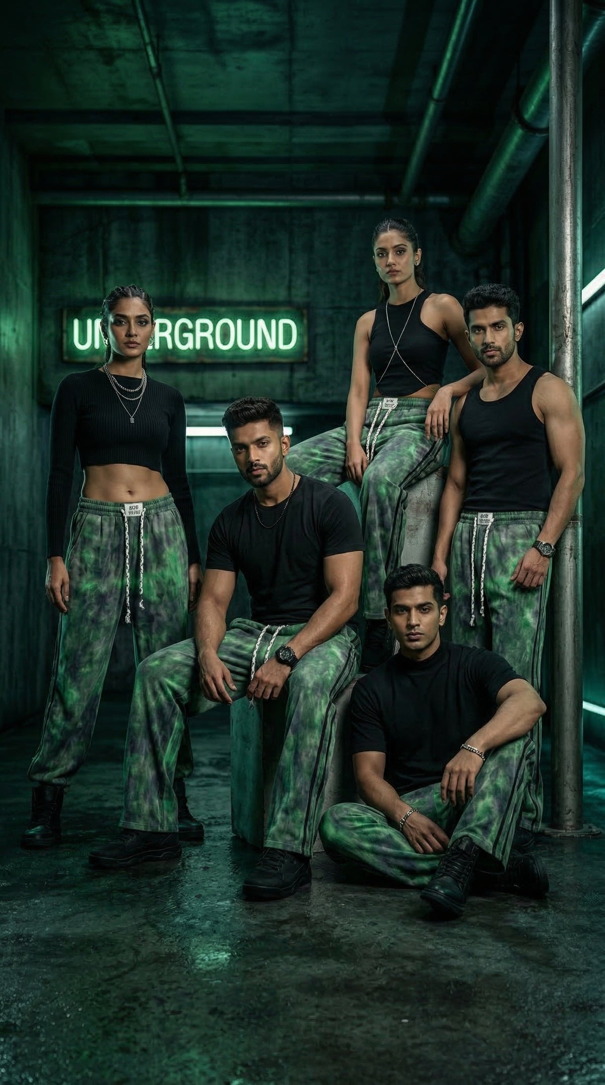 Green Elite Lower — Tapered Streetwear Fit — view 4