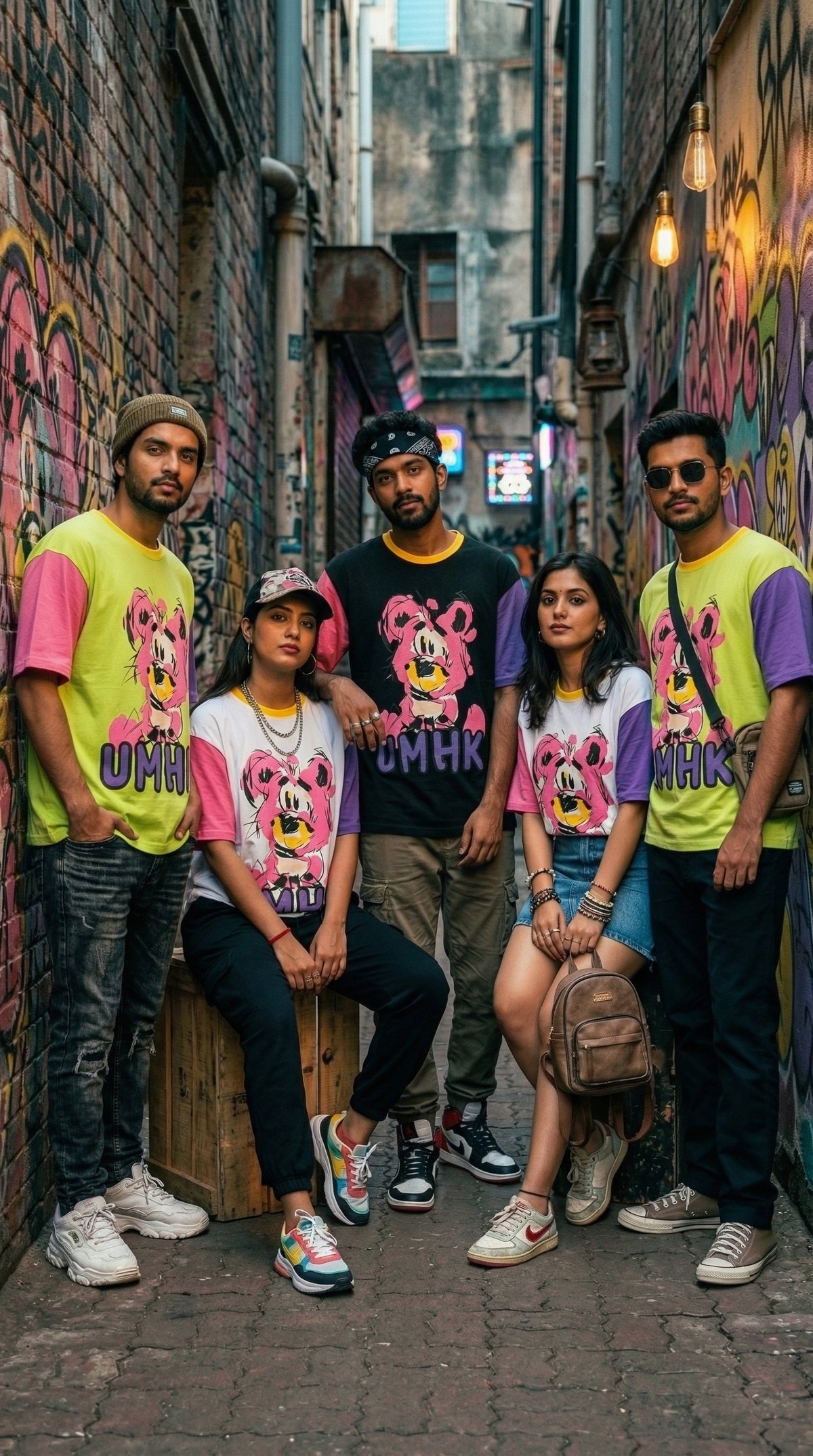 UMHK Oversized Bio-Washed Tee — Graphic Front Print — view 7