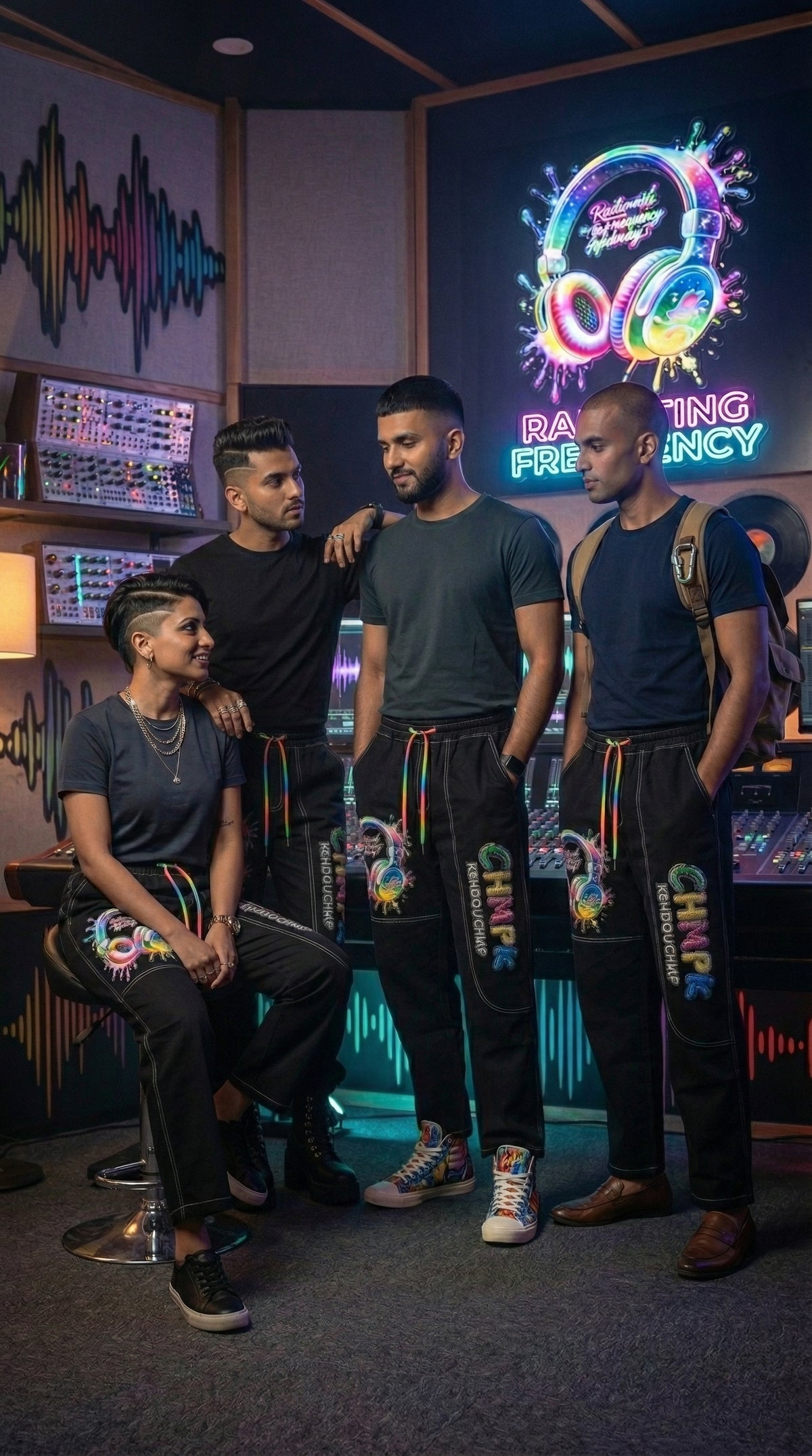 Music Lower — Black Premium Denim Jeans — view 3