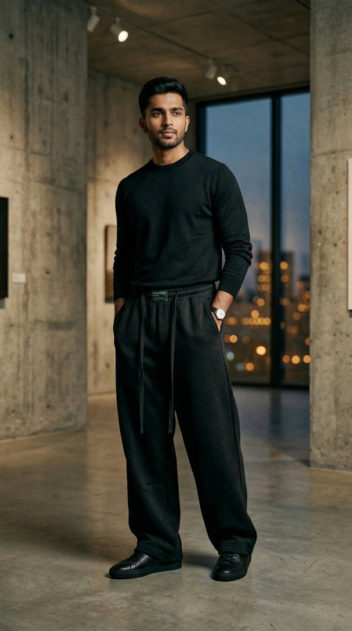 Graceful Tapered Lower — Elasticated Waist Fit — view 2