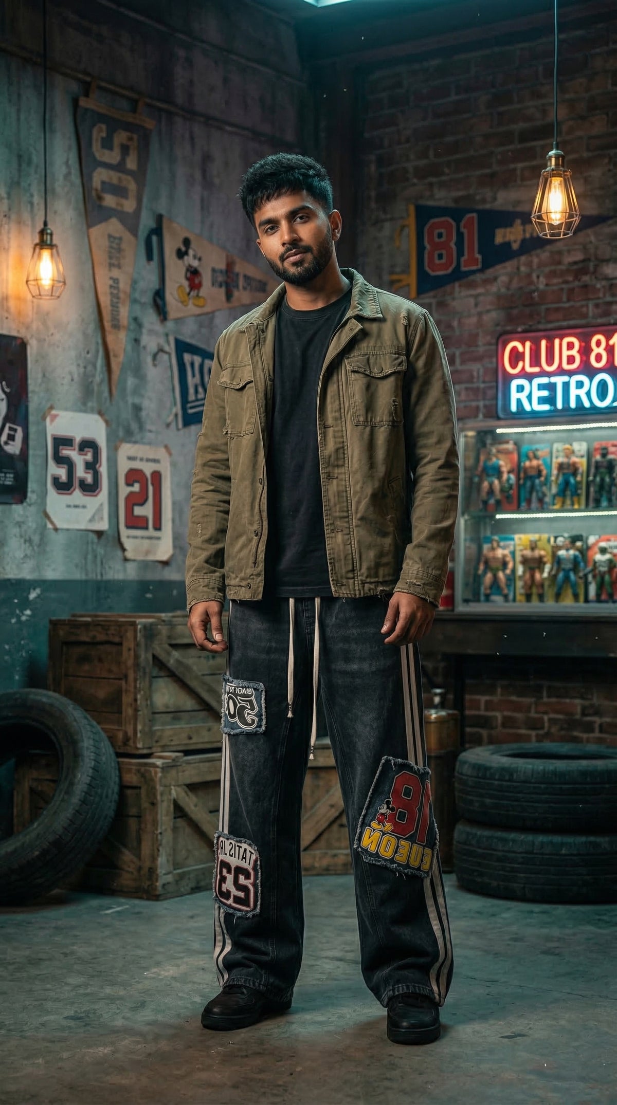 Tapered Joggers — Elasticated Grey Lowers — view 2