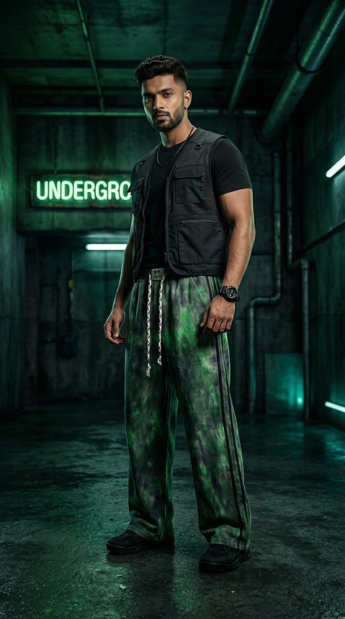 Green Elite Lower — Tapered Streetwear Fit — view 2