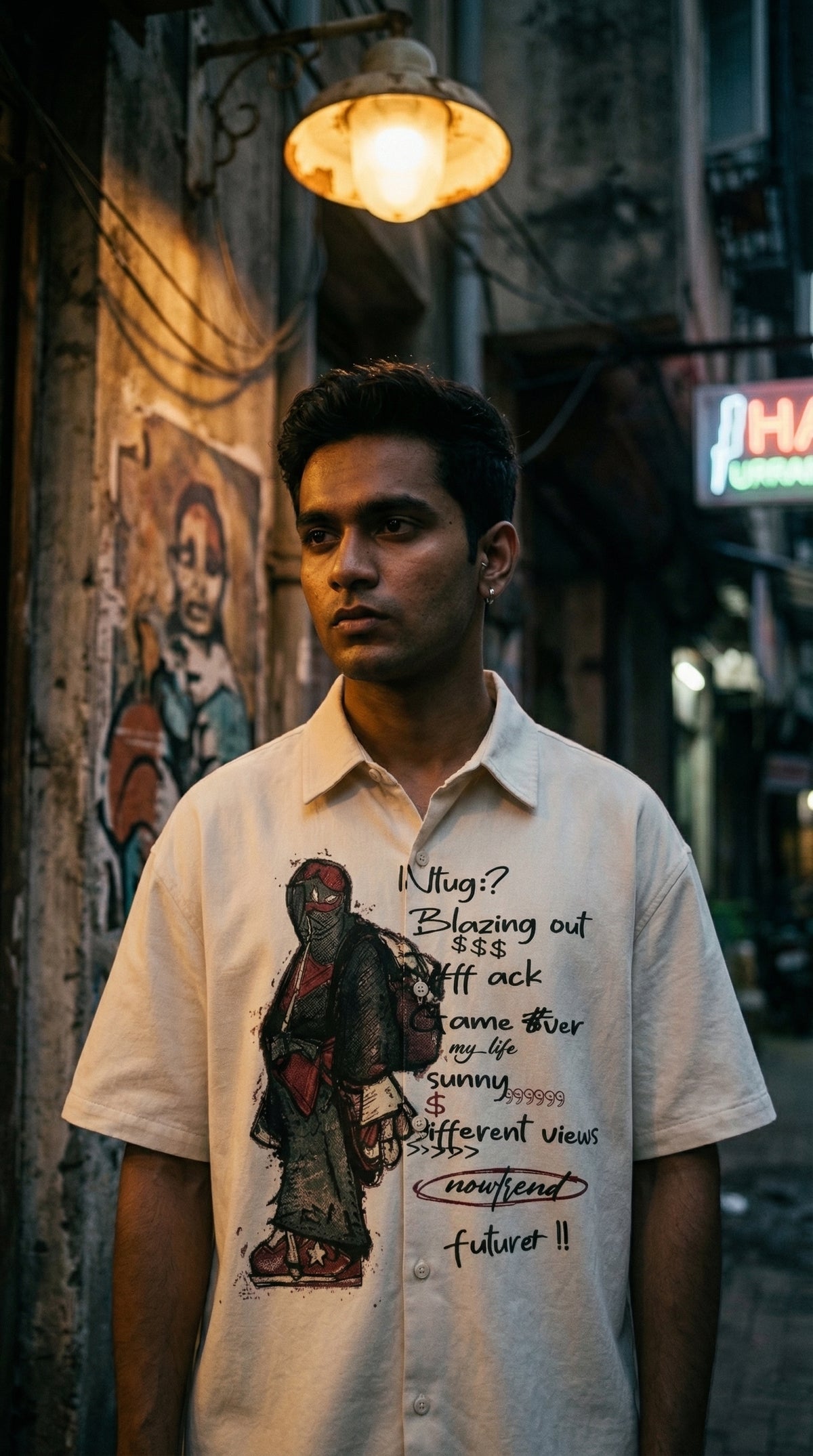 Blazing Out Oversized Shirt — Premium Full-Sleeve Fit — view 4