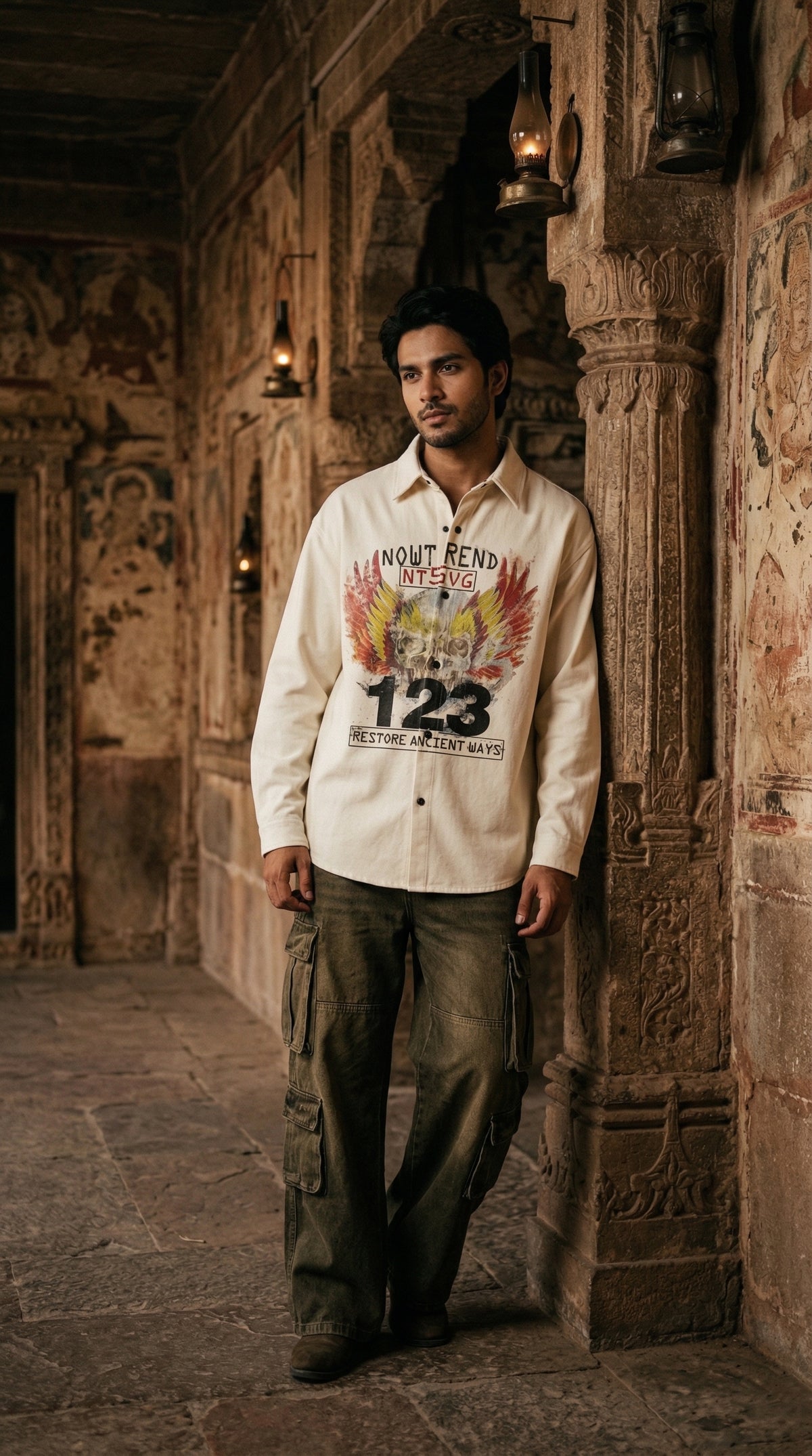 Restore Oversized Shirt — Full-Sleeve Camp Collar — view 4