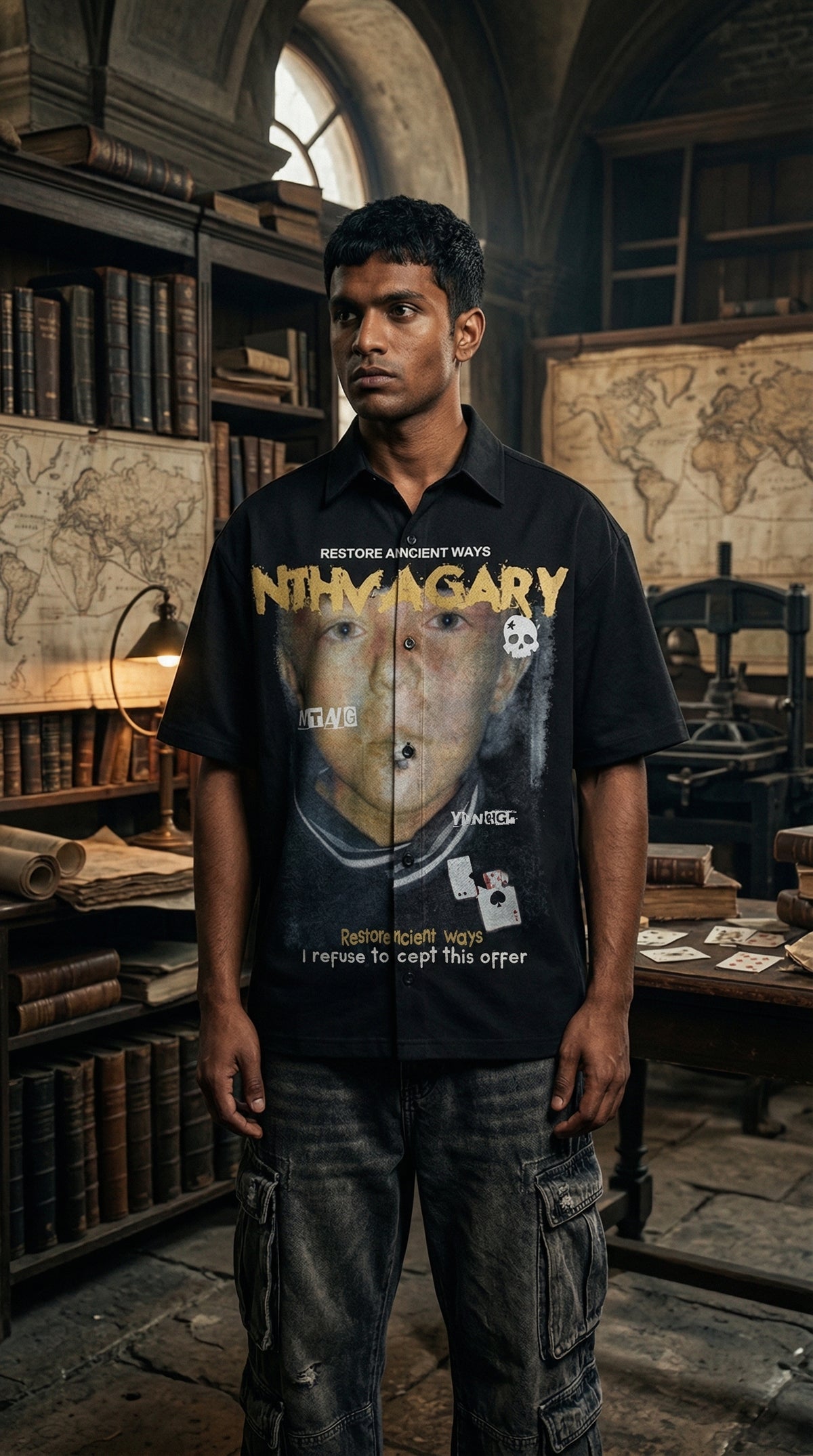 Way Up Graphic Shirt — Oversized Full-Sleeve Fit — view 3