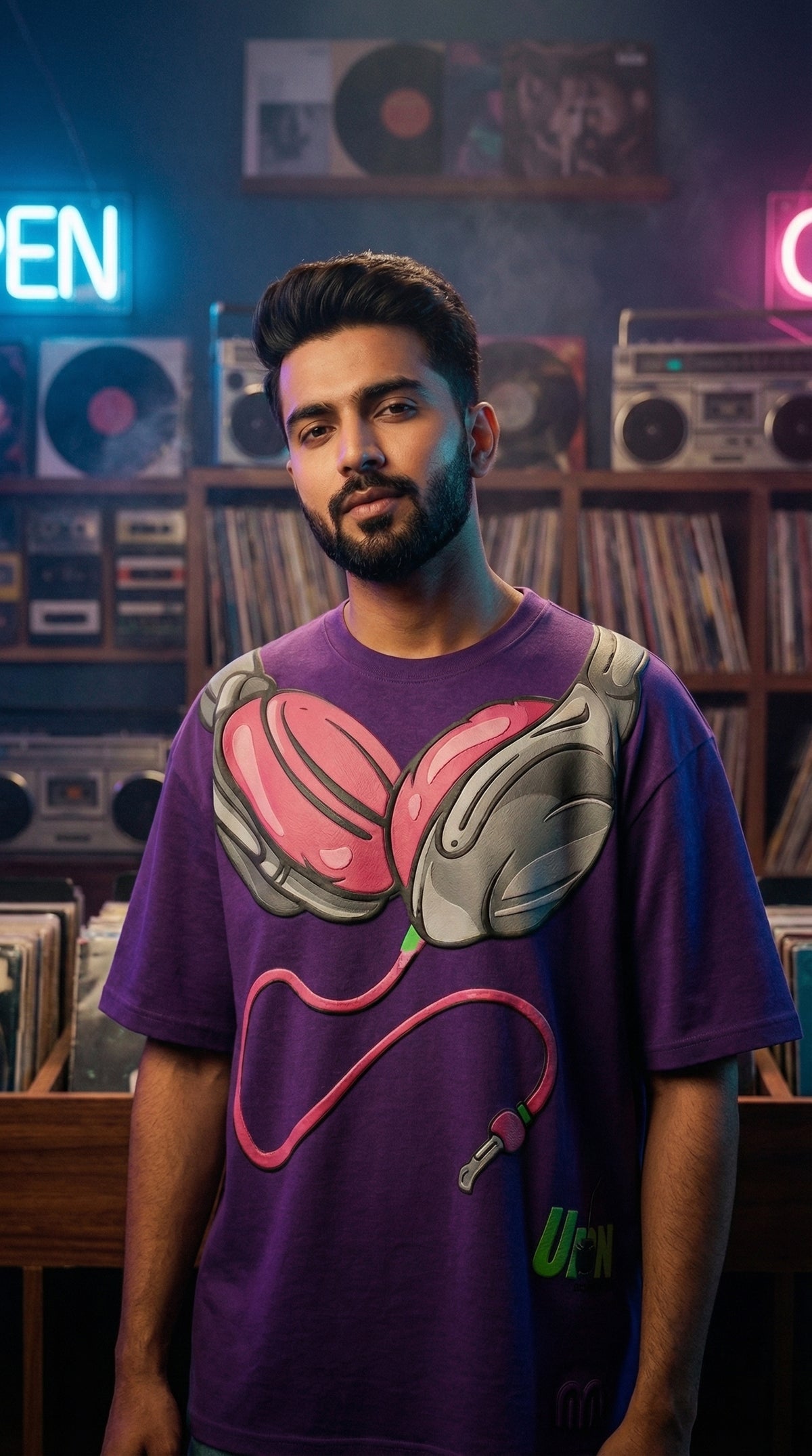 Audiophile Oversized Tee — Premium Cotton Streetwear Fit — view 5