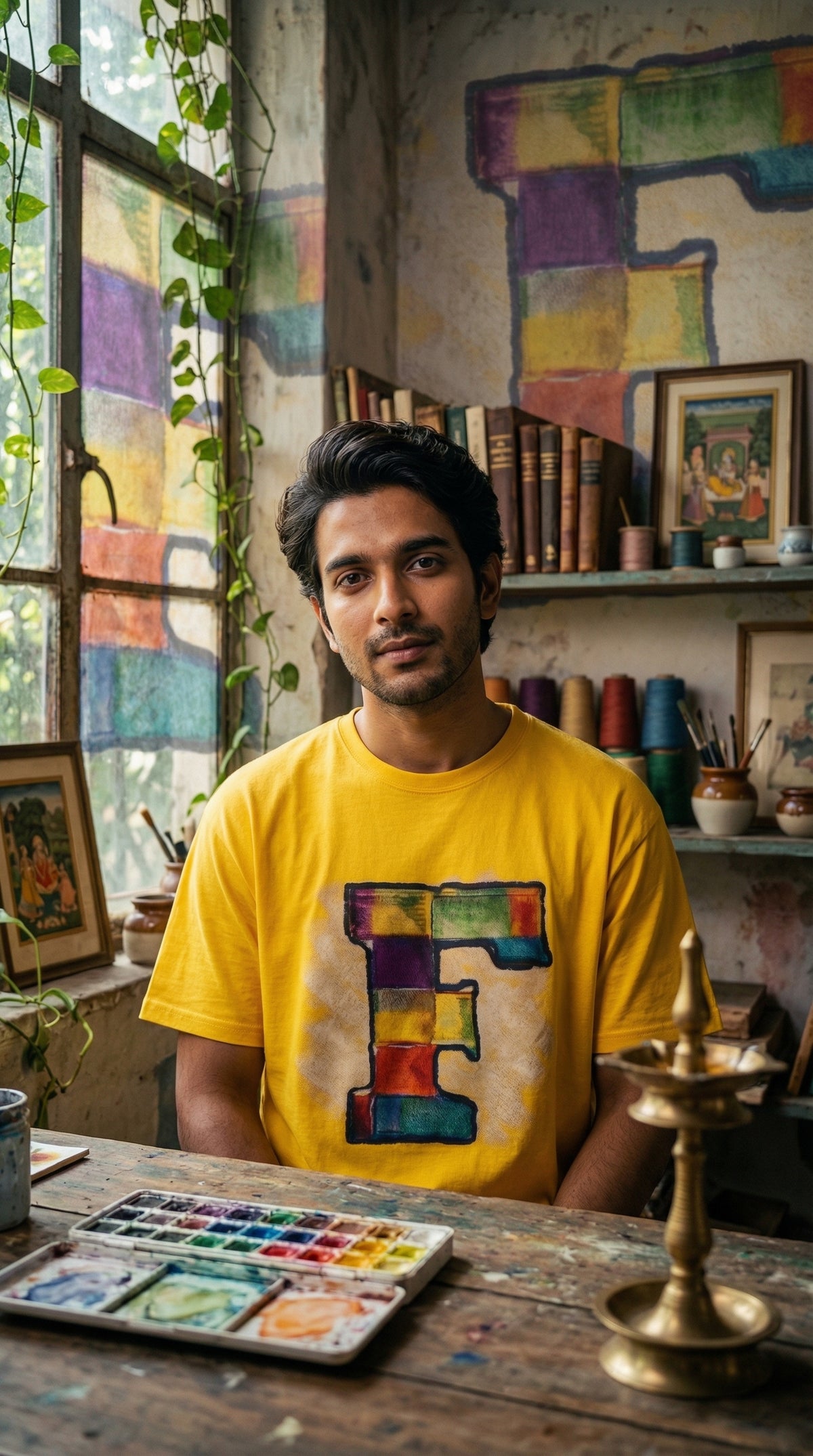 Vibrant Future Oversized Tee — Graphic Cotton Fit — view 6