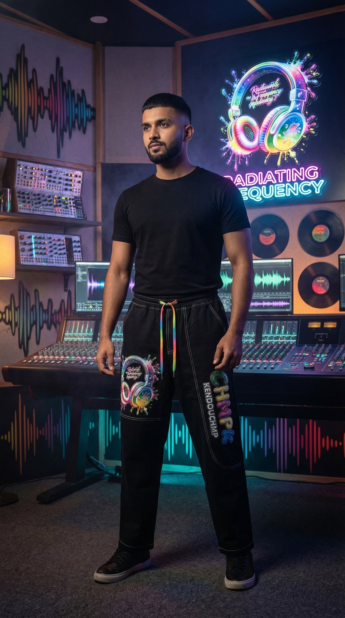 Music Lower — Black Premium Denim Jeans — view 4
