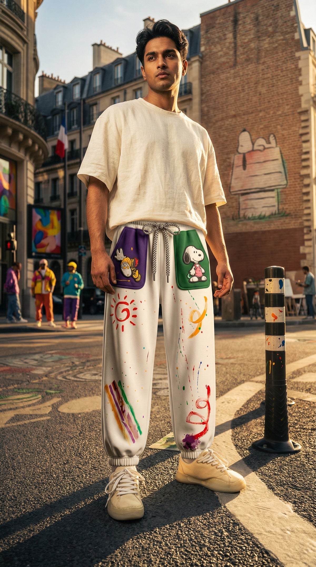 Funky Tapered Lower — Elasticated Waist, Soft Fabric — view 6