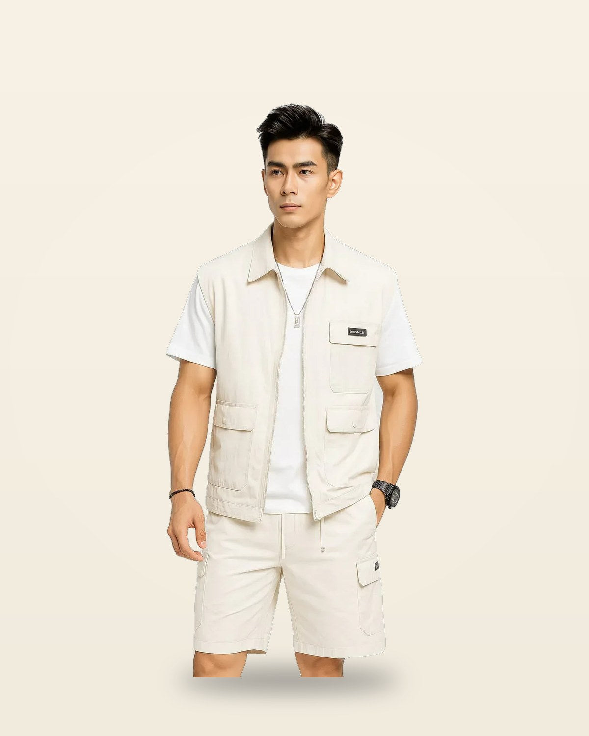 Minimal Co-ord Set Shorts — Premium Knit Ensemble