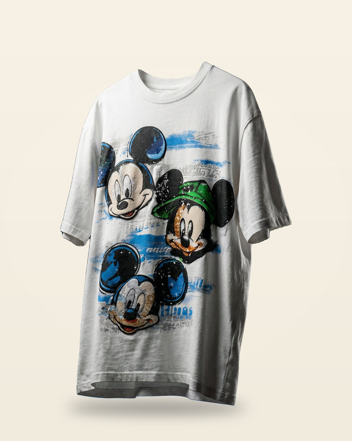 Multi-Character Expression Graphic Tee — White Premium Cotton