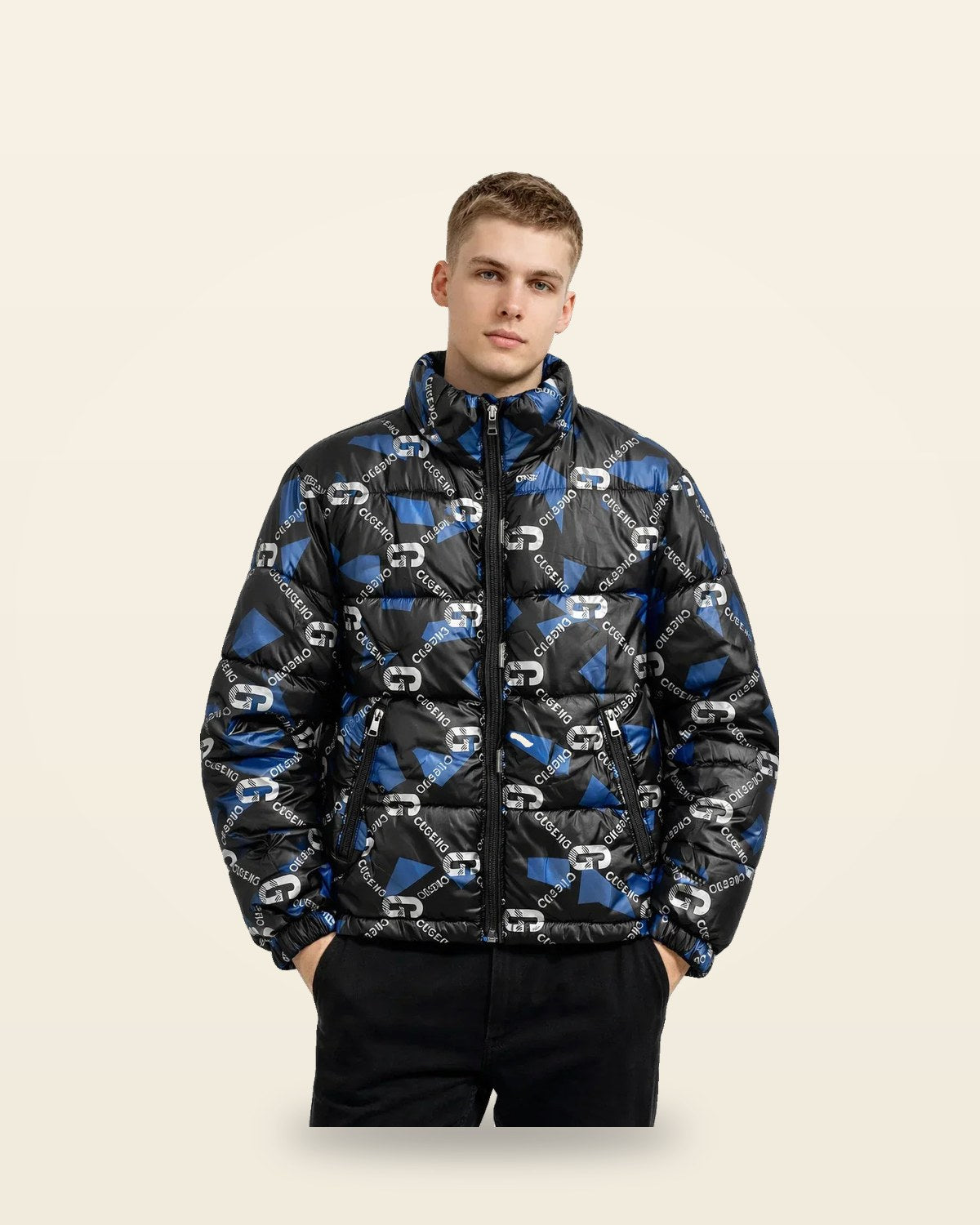 Multicolor Puffer Jacket — Quilted Oversized Fit