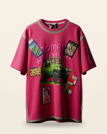 Nomad Oversized Tee — Pink Bio-Washed Cotton