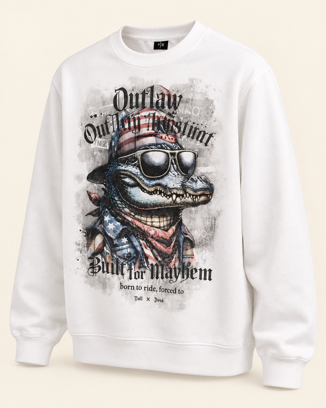 Outlaw Croc Sweatshirt — detail view
