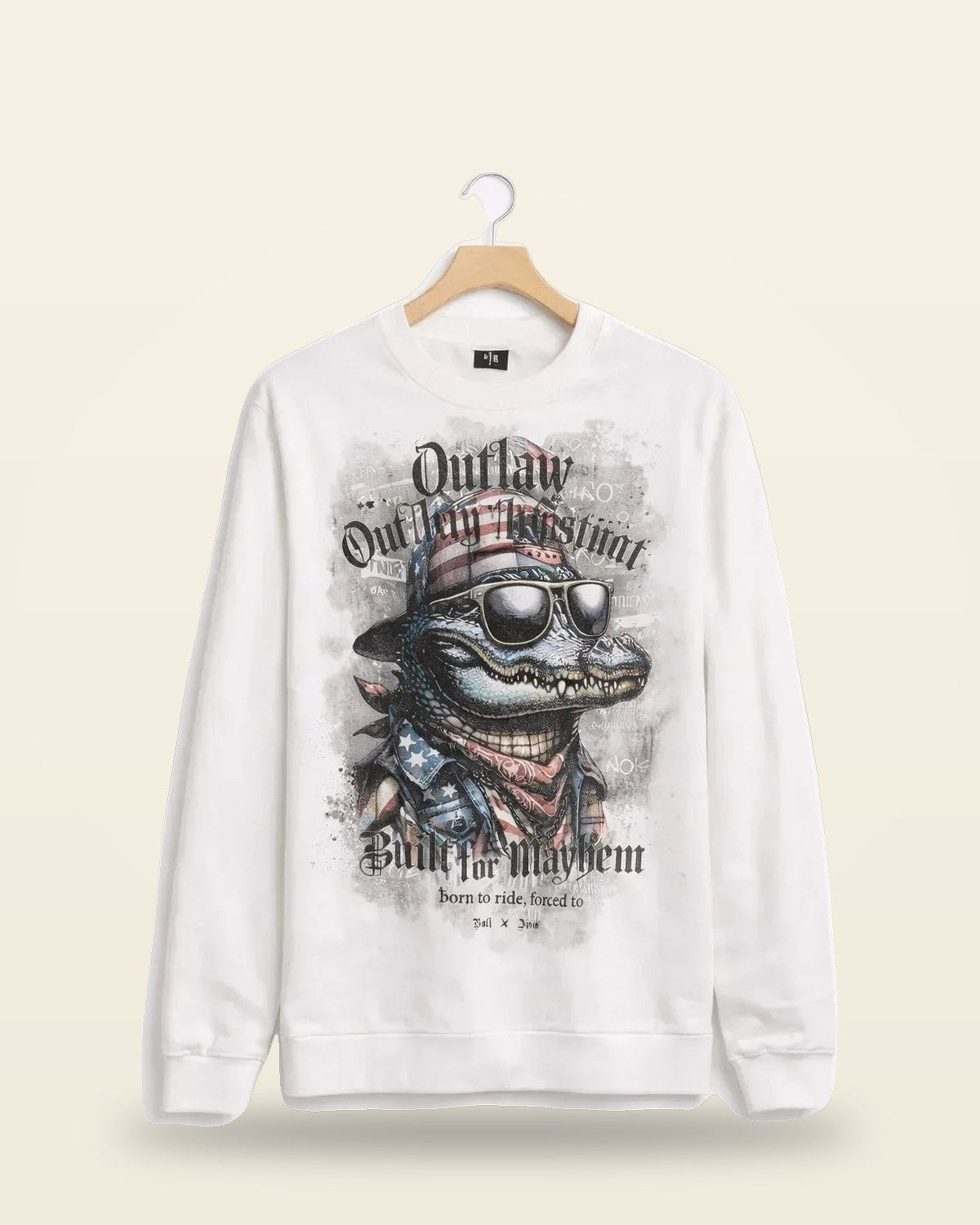 Outlaw Croc Sweatshirt — Premium Heavyweight Fleece