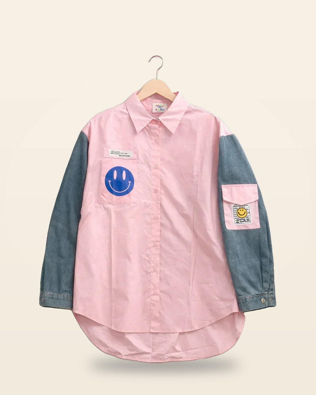 Oversized Button-Up Shirt — Relaxed Fit, Full Sleeve