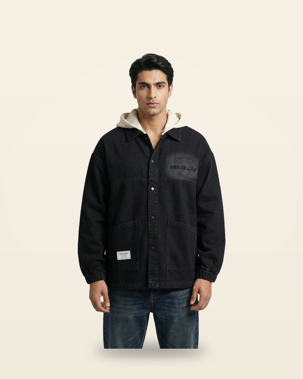 Oversized Shacket Hoodie — Mid-Weight Layering Fit