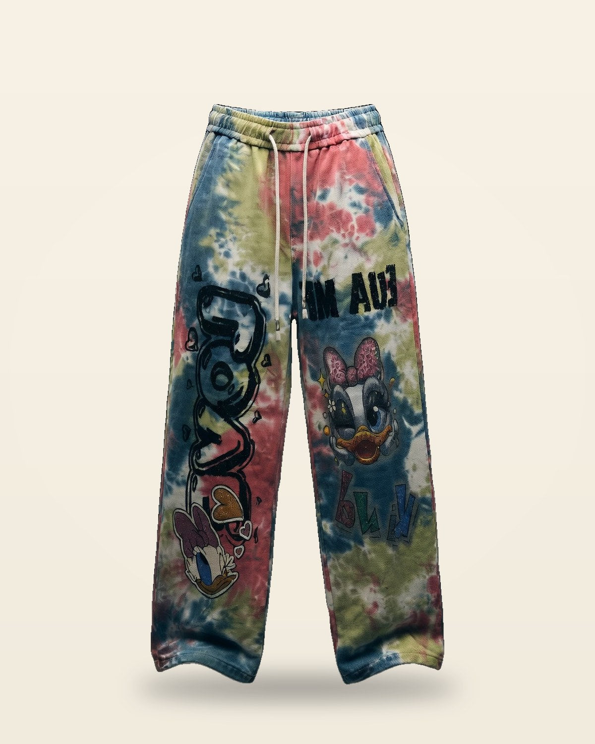 Press Star Lower — Tapered Fit Joggers in Multicolor