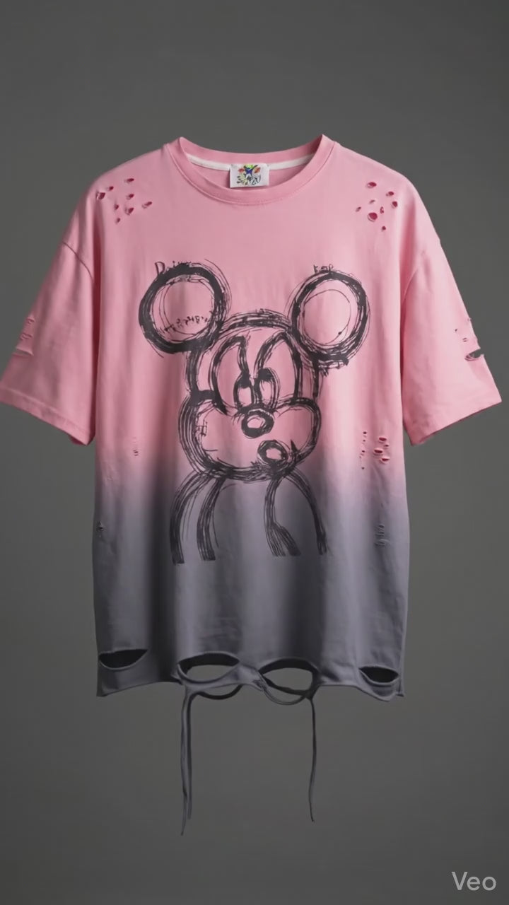 Bubble Bear Graphic Oversized Tee — Premium Cotton Fit