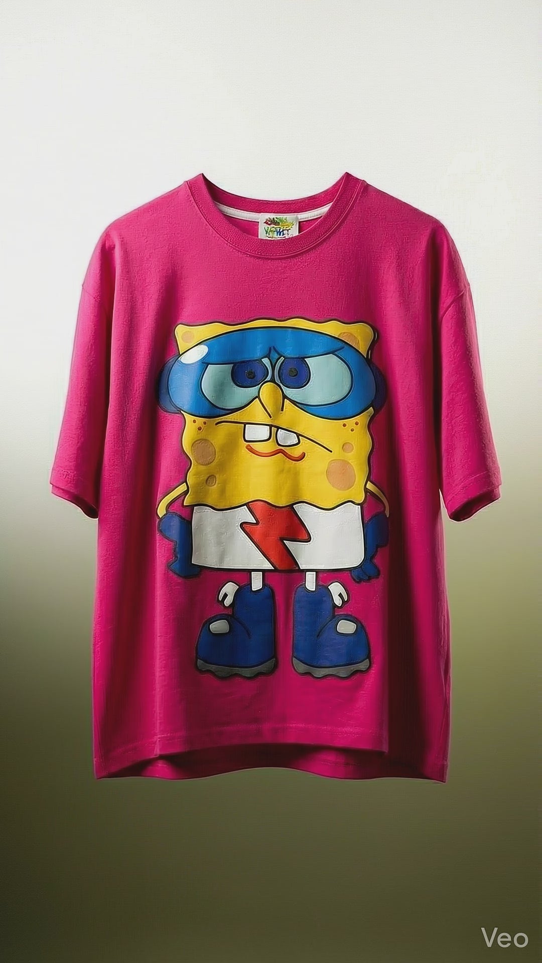 Pink Graphic Oversized Tee — Bold Print Design