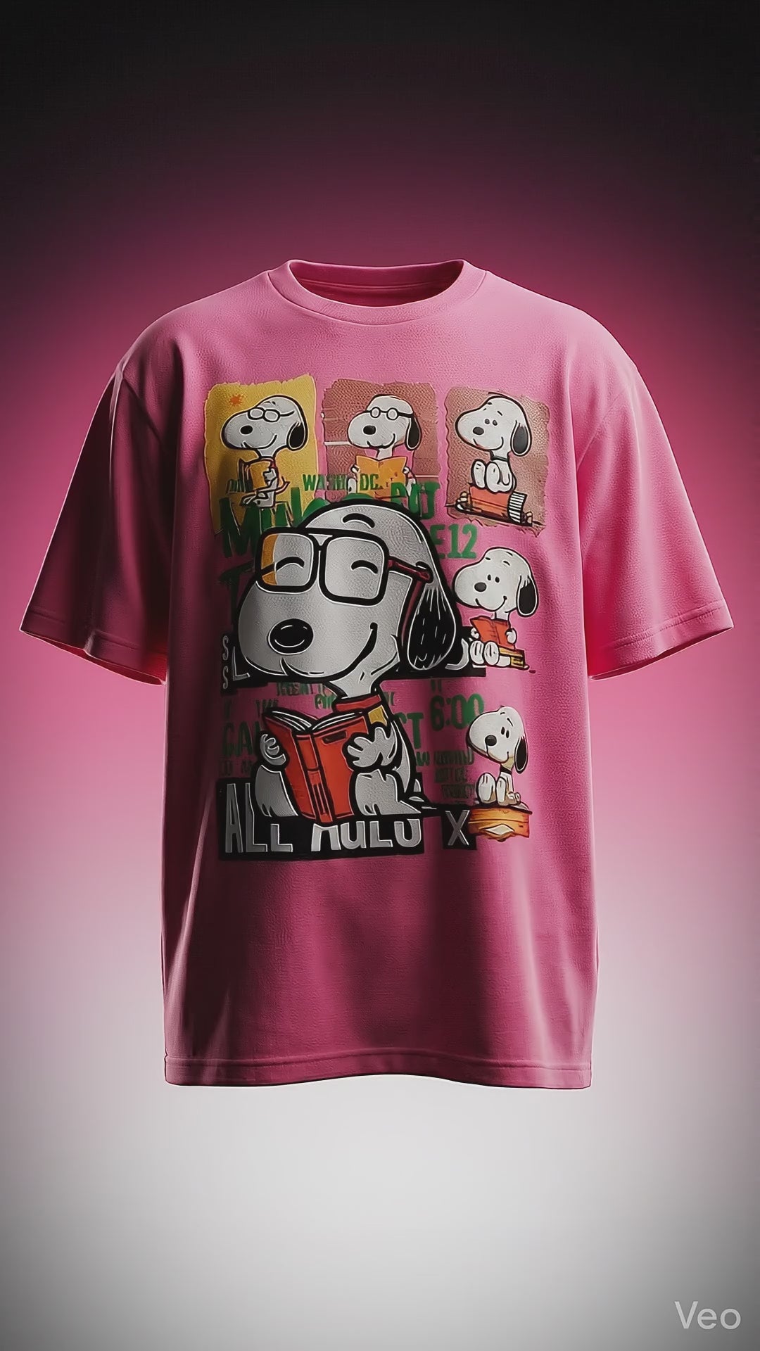 Scholar Dog Oversized Tee — Premium Cotton Drop Shoulder
