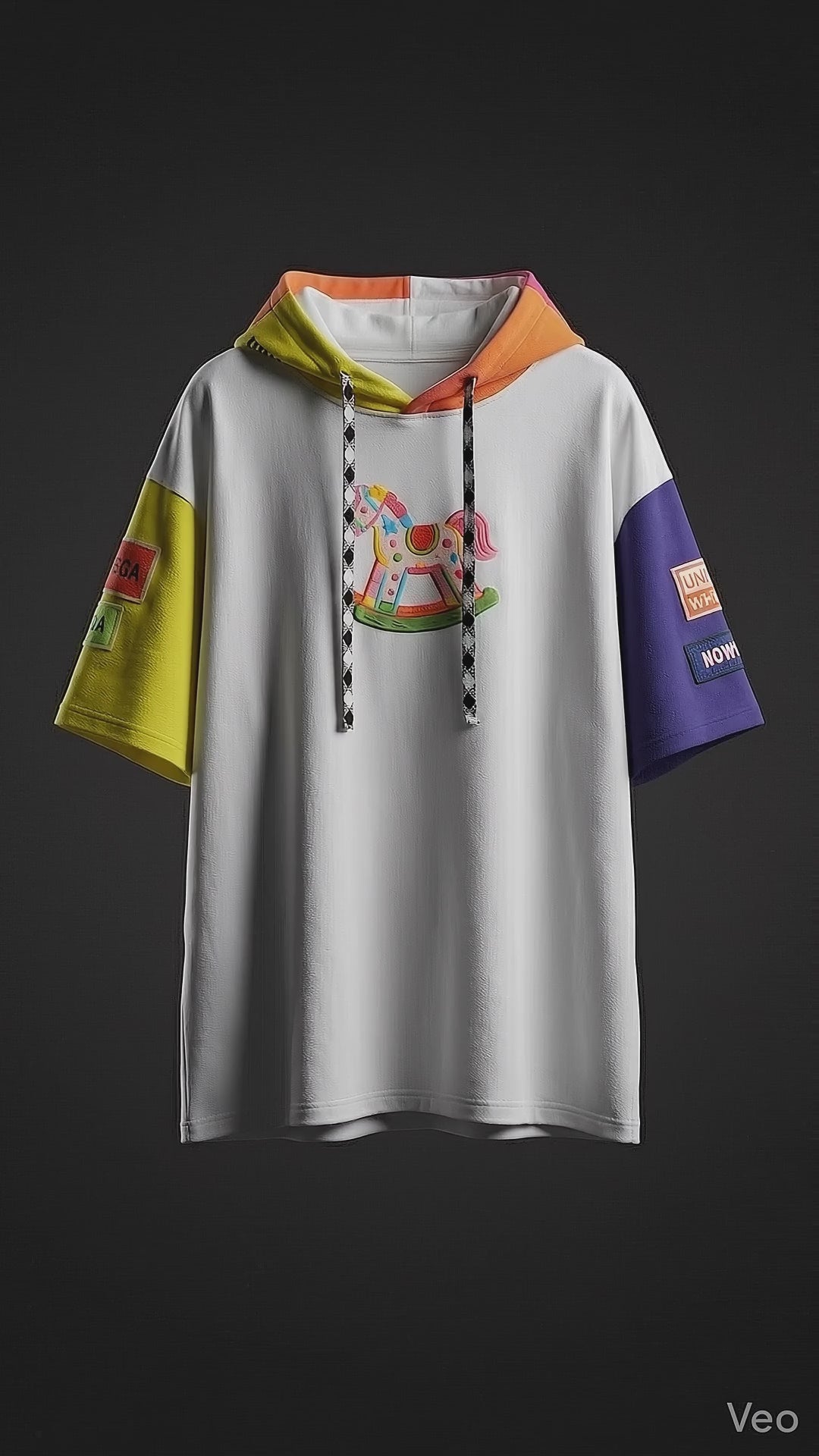 Chill Mode On Hooded Tee — White Hybrid Fit
