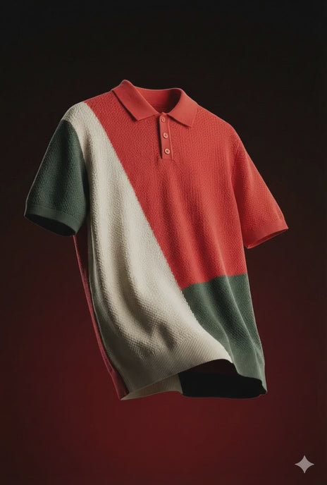 Colorblock Polo Tee — Cotton Piqué Fit