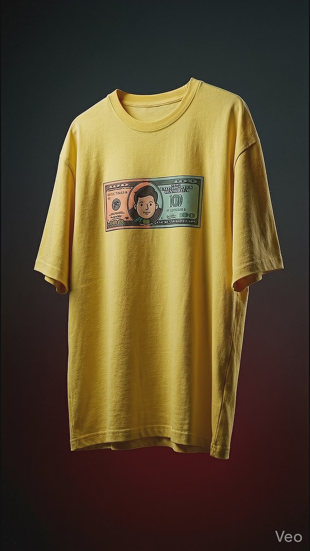 Rich Energy Graphic Oversized Tee — Yellow