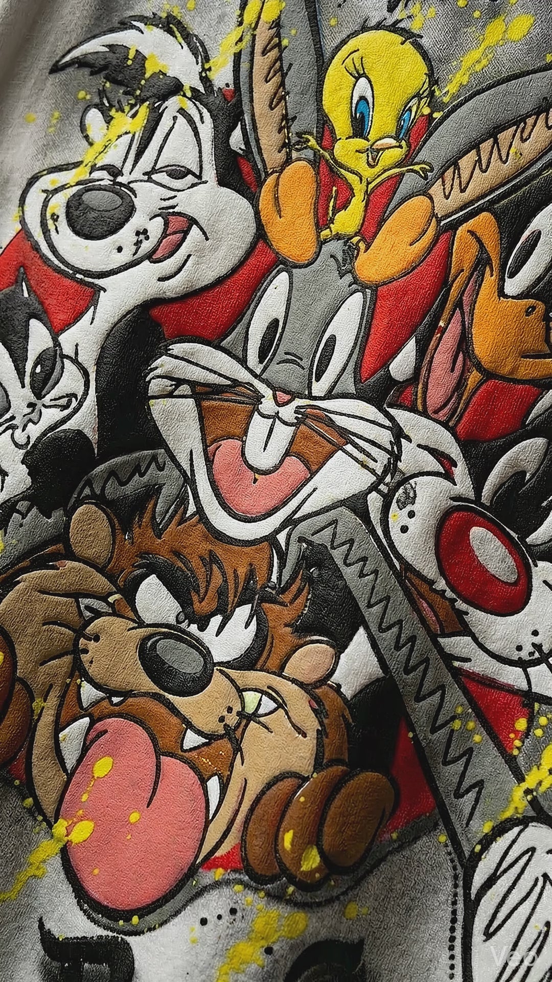 Cartoon Zoo Graphic Oversized Tee — White Premium Cotton