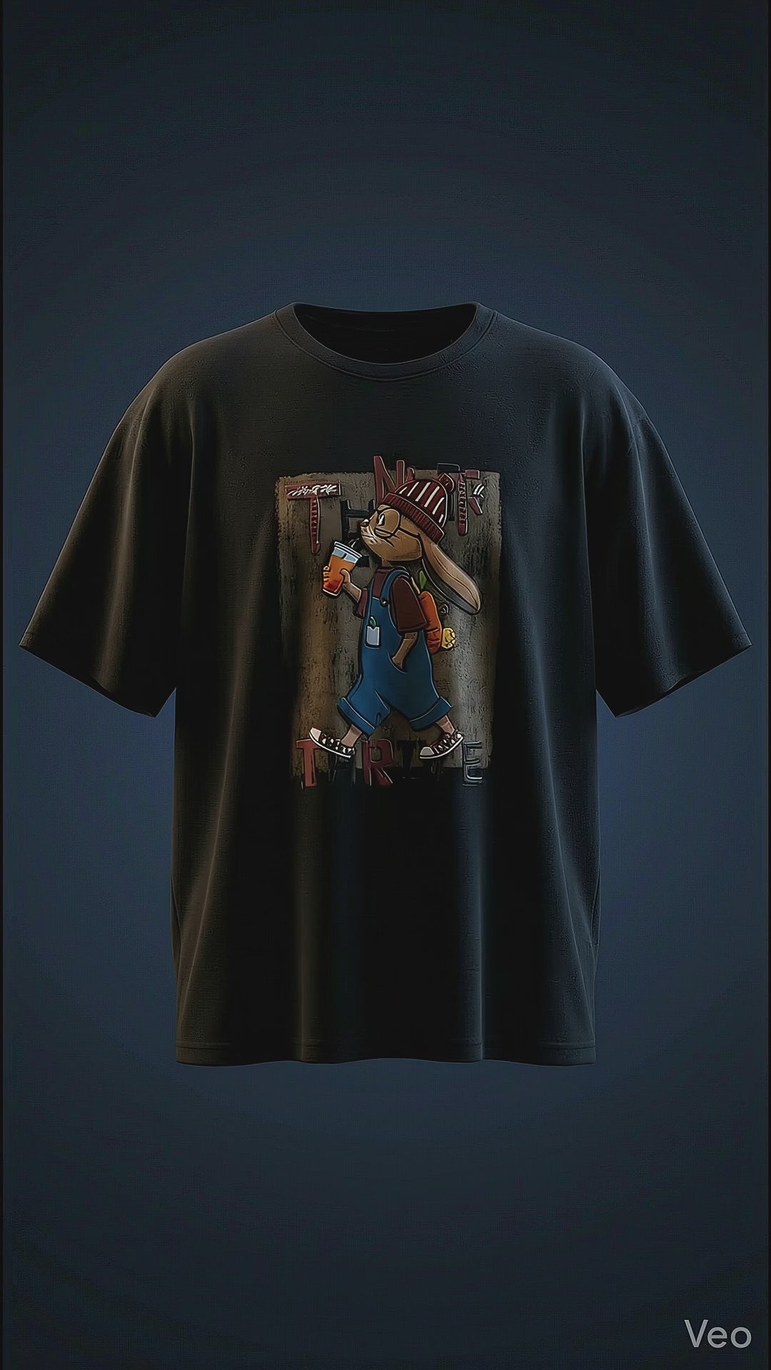 Alley Art Oversized Tee — Premium Cotton Jersey