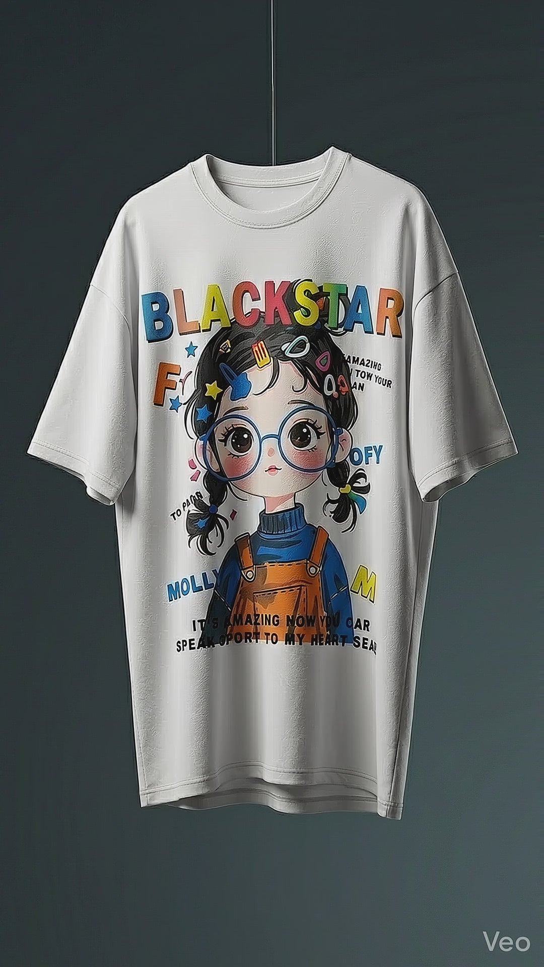 Blackstar Oversized Tee — Premium Cotton Drop-Shoulder Fit