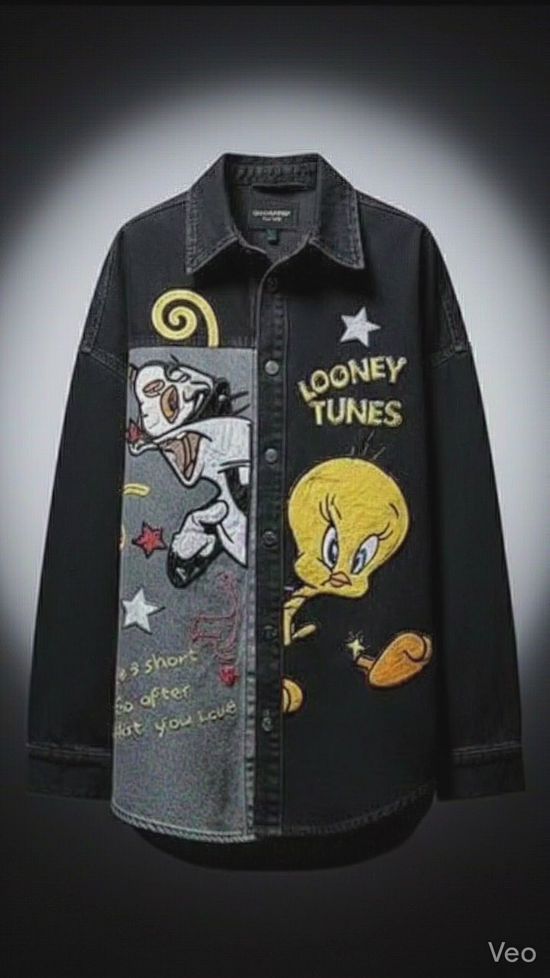 Urban Toon Panel Oversized Shirt — Dual-Tone Comfort Fit
