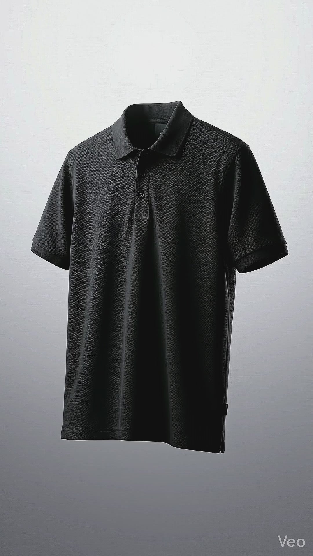 Midnight Core Polo — Black Premium Cotton Piqué