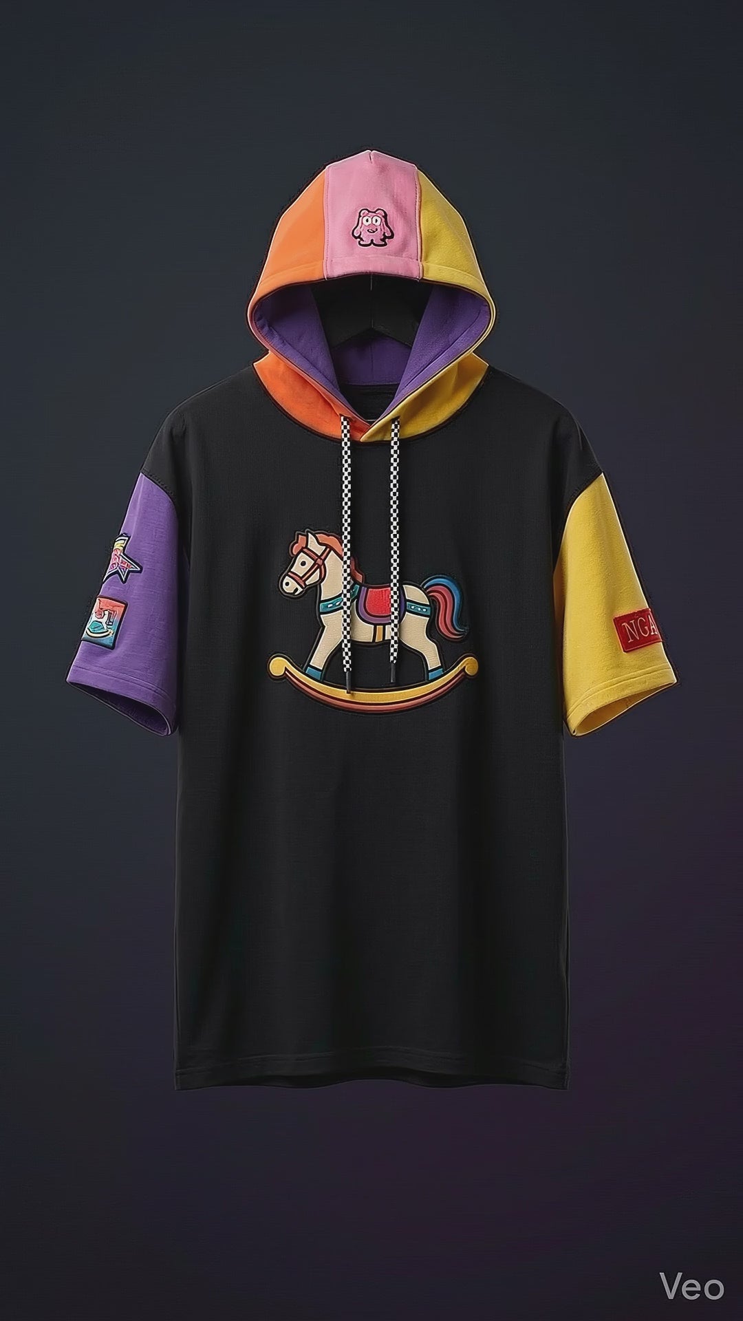 Chill Mode On Hooded Tee — Short Sleeve Oversized Fit