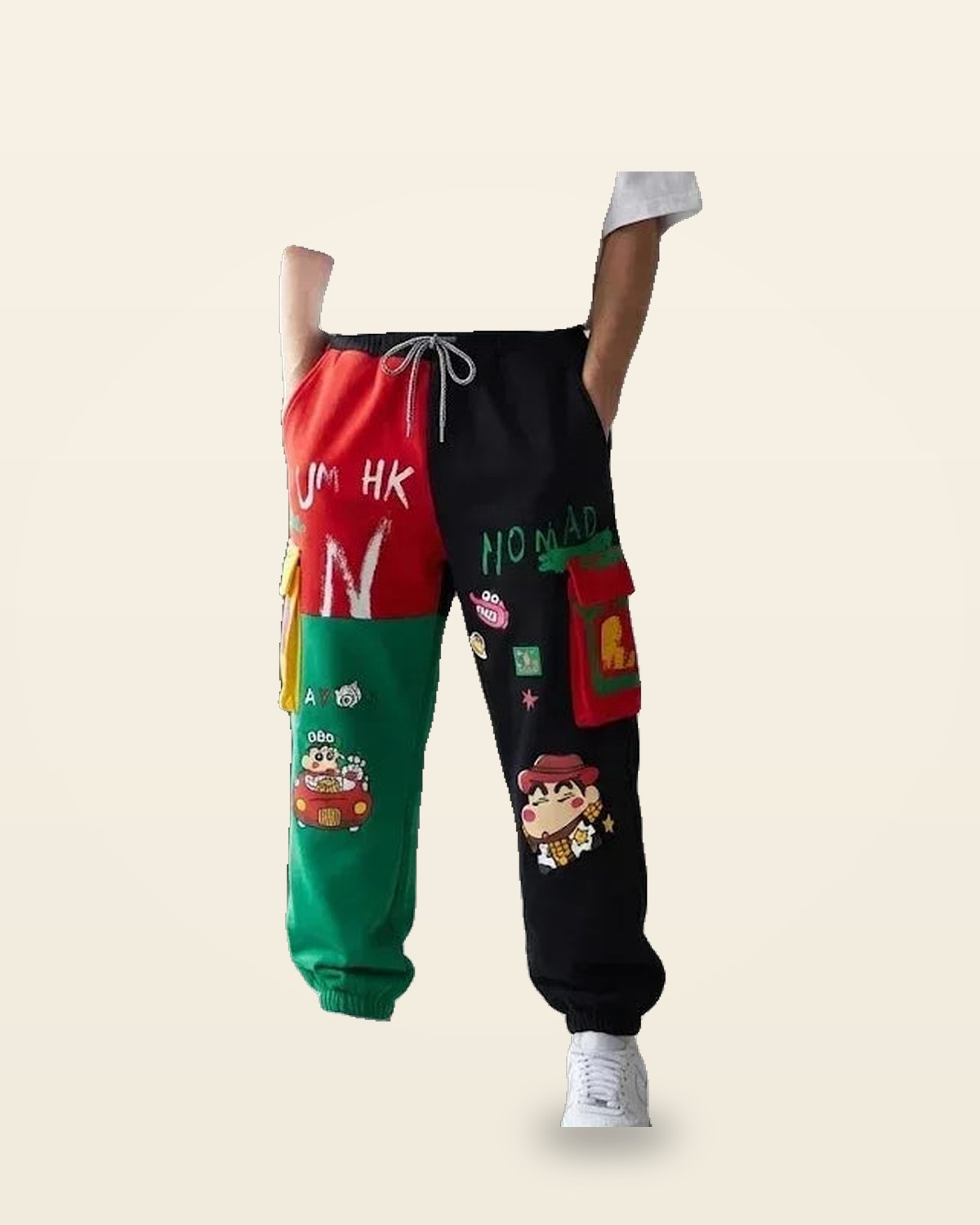 Printed Character Joggers — Relaxed Fit Lowers