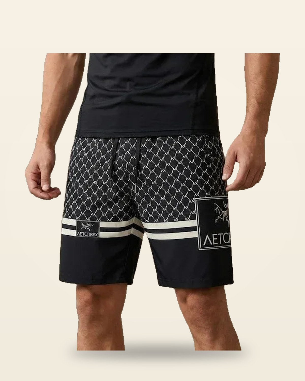 Relaxed Cargo Short — Soft Black Cotton
