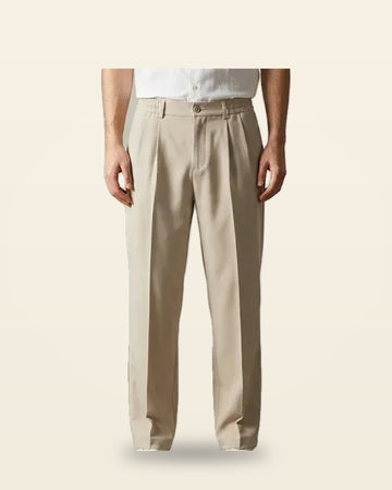 Relaxed Fit Trouser — Beige Mehndi Colorways