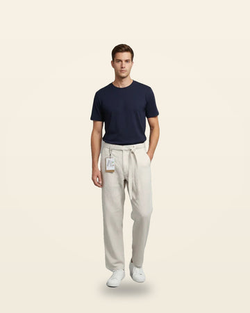 Relaxed Fit Trousers — Premium Cotton Twill