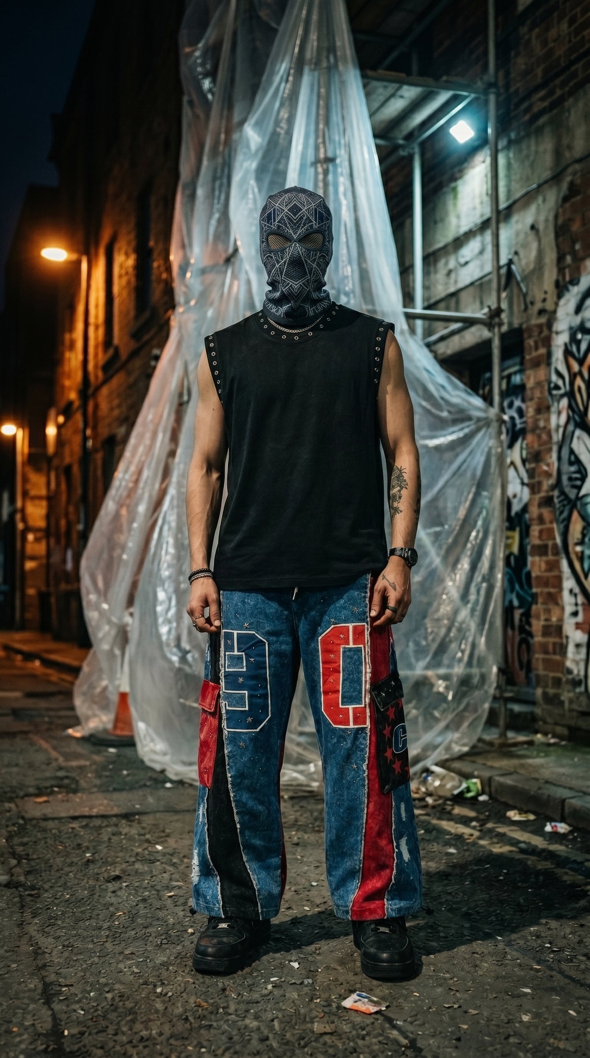 9T Denim Jeans — Tapered Fit, Elasticated Waist — view 2