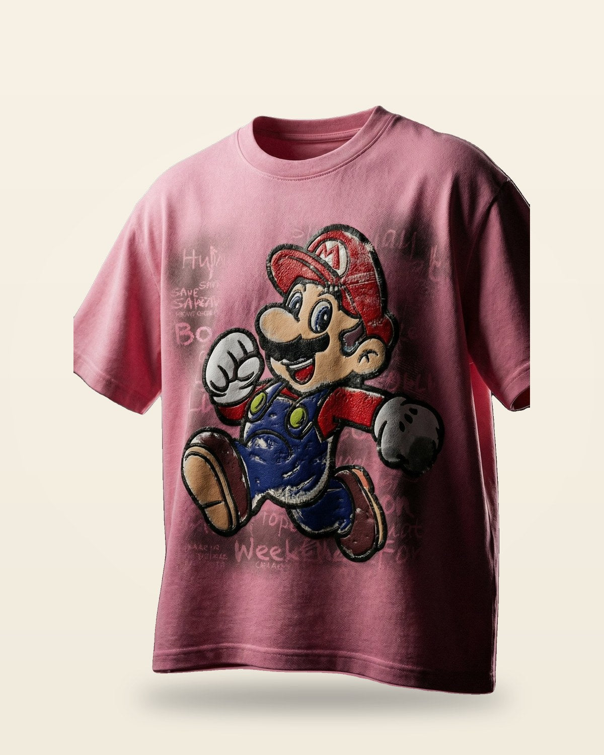 Retro Runner Graphic Tee — Pink Streetwear Fit