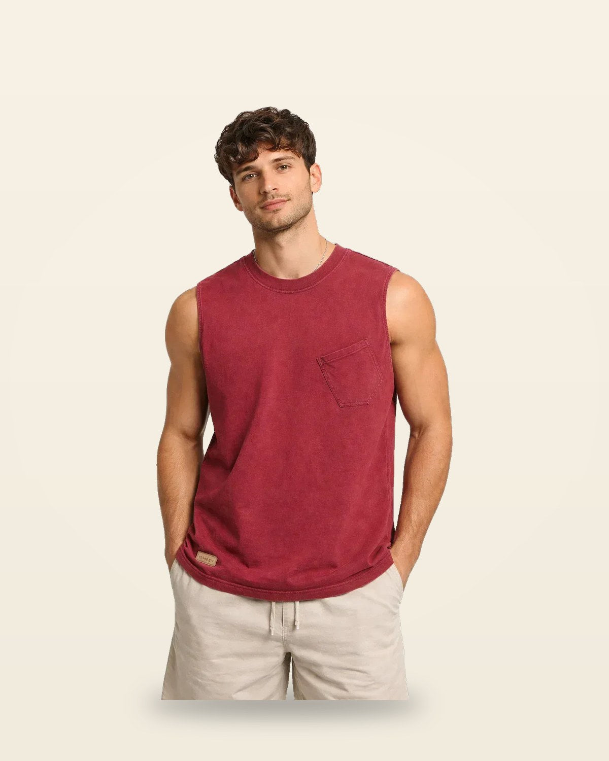 Ribbed Cotton Tank — Relaxed Fit Sleeveless Tee