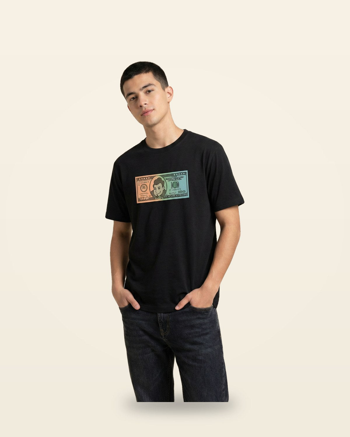 Rich Energy Graphic Oversized Tee — Black Premium Cotton