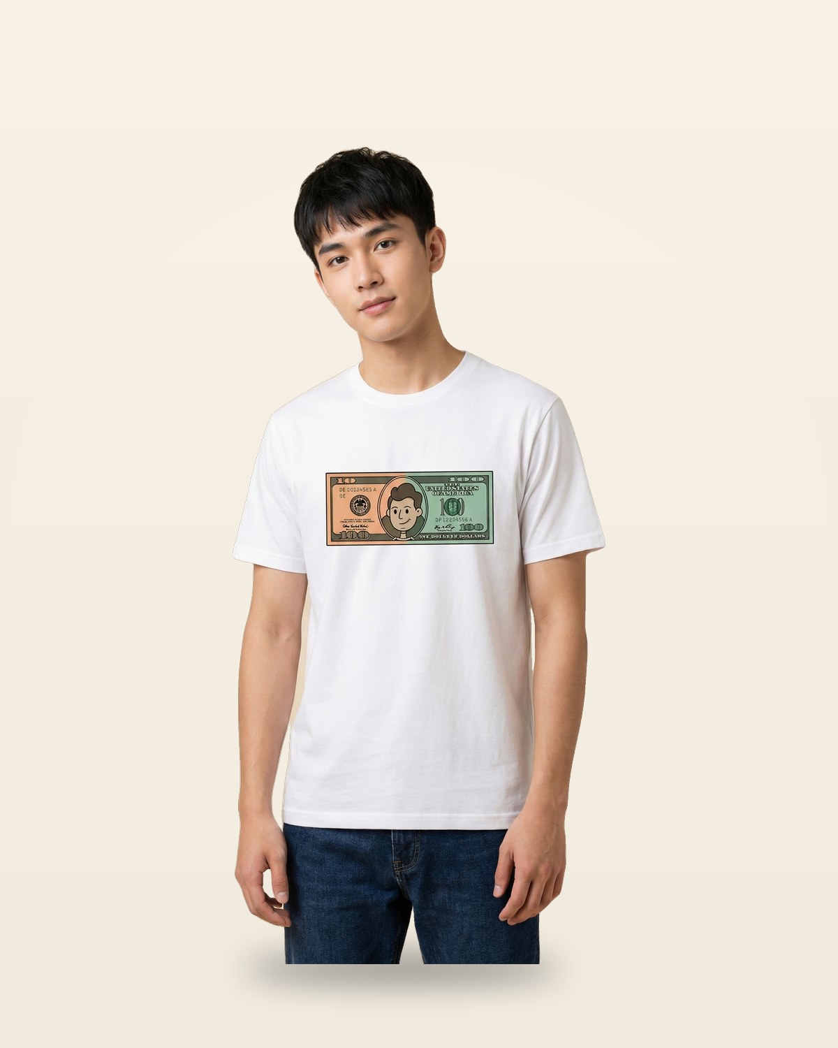 Rich Energy Graphic Oversized Tee — White Heavy Cotton